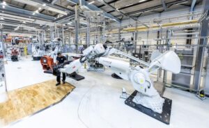 a large industrial robot arm from ABB Robotics