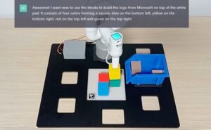 a chatgpt prompt asking a robot to perform a block-building task