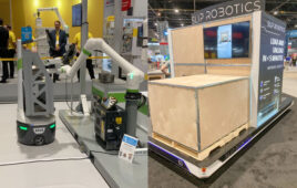 two images side by side of robots at ProMat 2023.