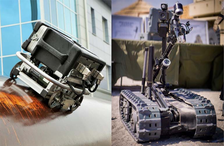 two examples of mobile robots